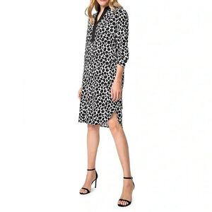Olsen Side-Slit  Printed Tunic Dress